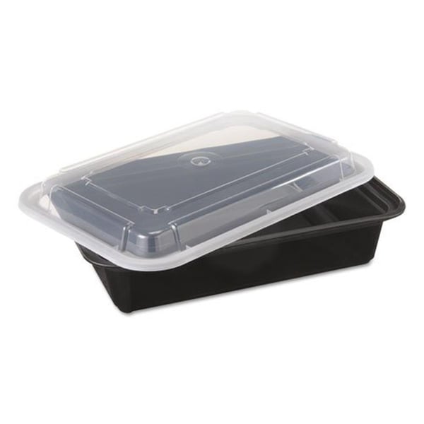 Pct Pct NC888B 6 W x 8.5 D x 2 H in. Versatile Container - Black & Clear; 38 oz. NC888B - main